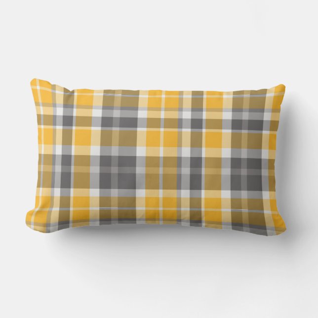 Tartan gold Lumbar Throw Lumbar Pillow (Front)