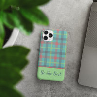 Tartan green-yellow iPhone Case