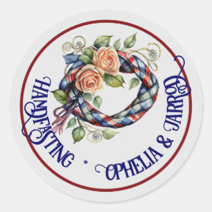 TARTAN HANDFASTING STICKERS FOR FAVORS ENVELOPES