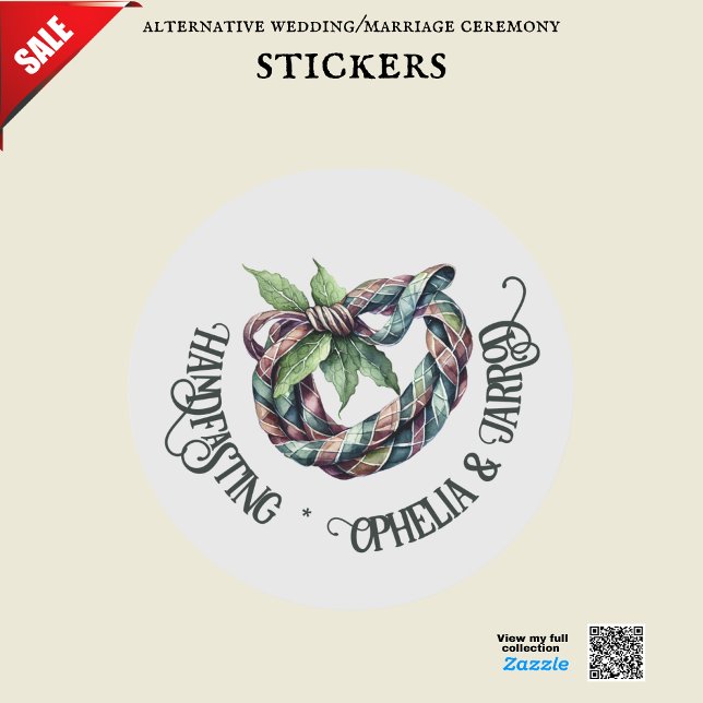 TARTAN HANDFASTING STICKERS FOR FAVORS ENVELOPES (Creator Uploaded)