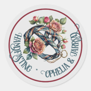 TARTAN HANDFASTING STICKERS FOR FAVORS ENVELOPES