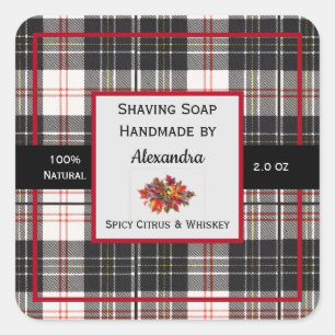 Tartan Handmade Shave Soap Product Label