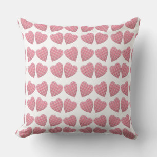 Tartan Hearts Outdoor Pillow