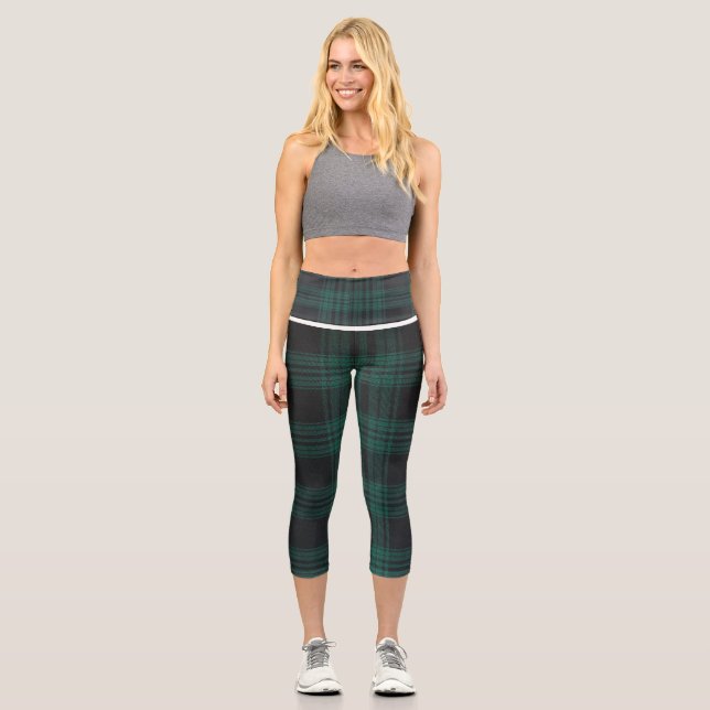 Tartan High Waisted Capris (Front)