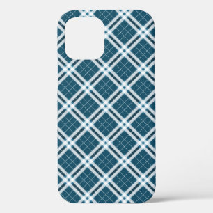 Tartan in Blue and white Case-Mate iPhone Case