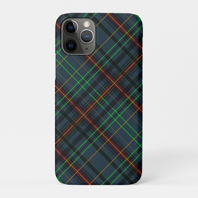 Tartan in blue, orange, green... Case-Mate iPhone case (Back)