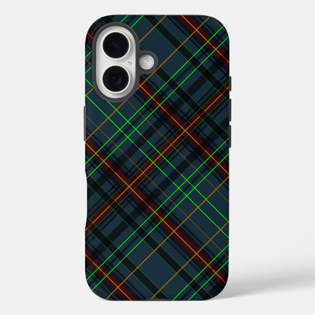 Tartan in blue, orange, green... Case-Mate iPhone case (Back)
