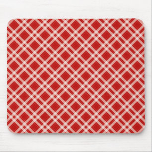 Tartan in red mouse pad