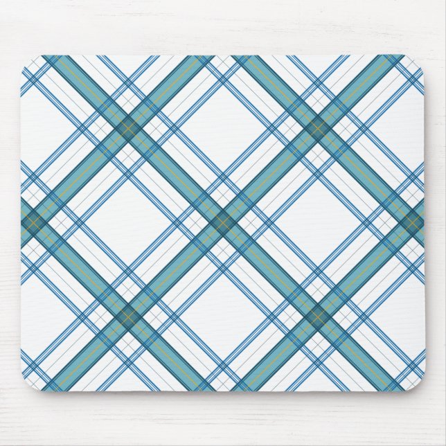 Tartan in turquoise mouse pad (Front)