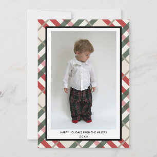 Tartan Joyeux Joyeux Joyeux Carte de vacances pour