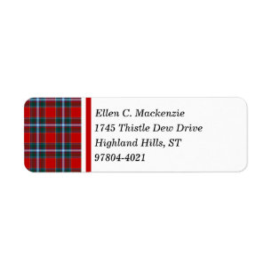 Tartan lumineux de rouge de clan de Drummond et de
