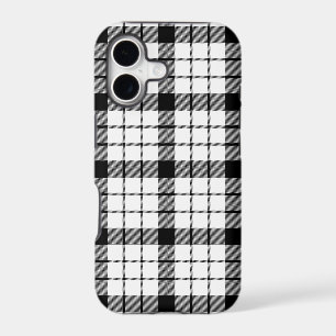 tartan MacFarlane noir blanc carreaux