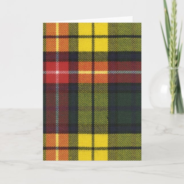 Tartan moderne de Buchanan de carte de voeux (Devant)