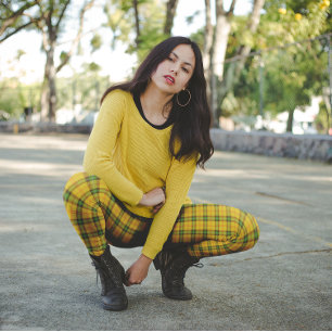 Tartan of Saskatchewan Amber Green Leggings