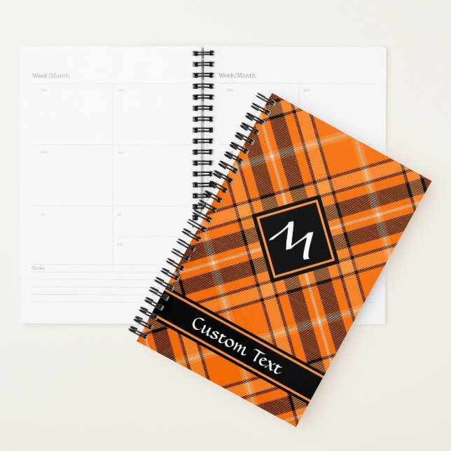 Tartan orange d'Halloween (Devant avec enveloppe)
