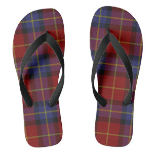 Tartan pattern flip flops