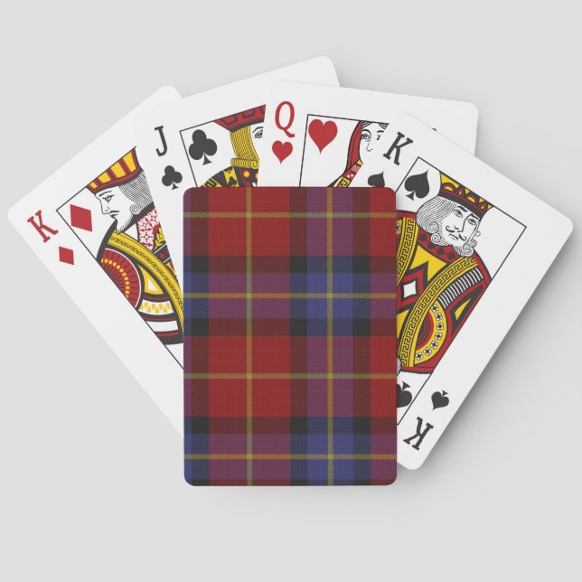 Tartan pattern playing cards (Back)