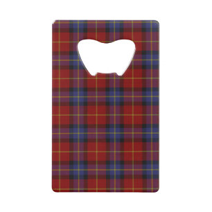 Tartan pattern wallet bottle opener