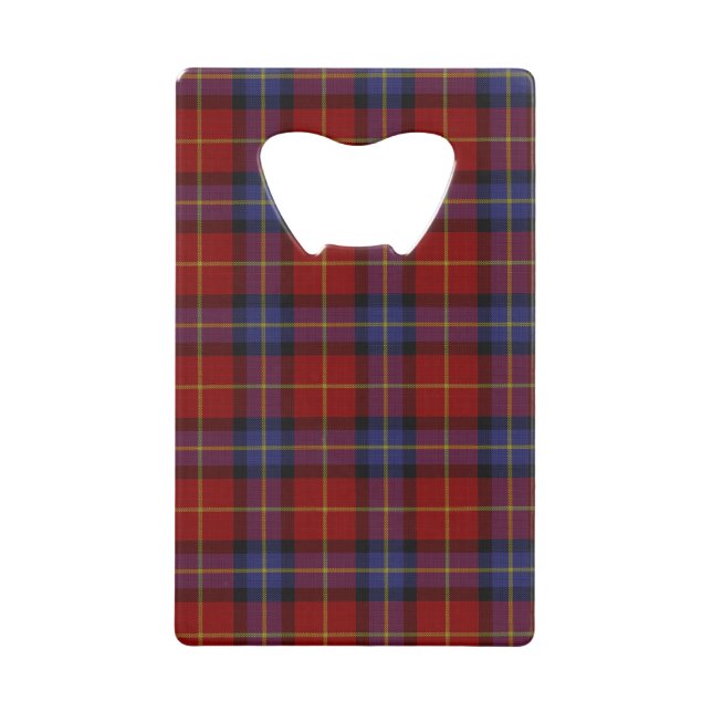 Tartan pattern wallet bottle opener (Front)