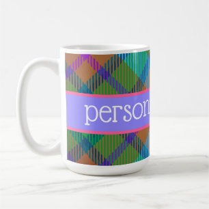 Tartan personalized  coffee mug