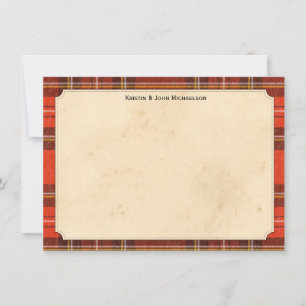 Tartan Personalized Notecards