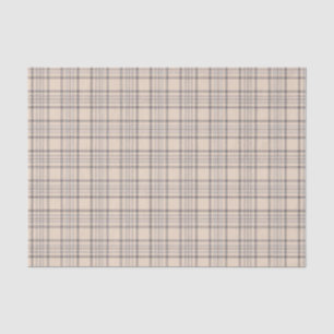 Tartan Plaid Beige, Brown & White No. 47 Tissue Paper