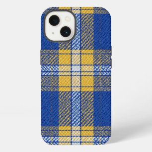 Tartan Plaid Blue and Yellow iPhone / iPad case