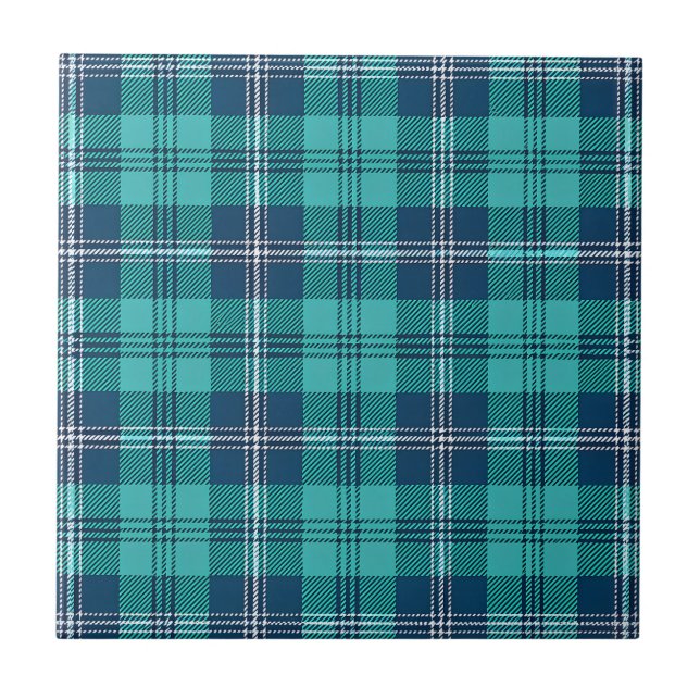 Tartan Plaid Ceramic Tile (Front)