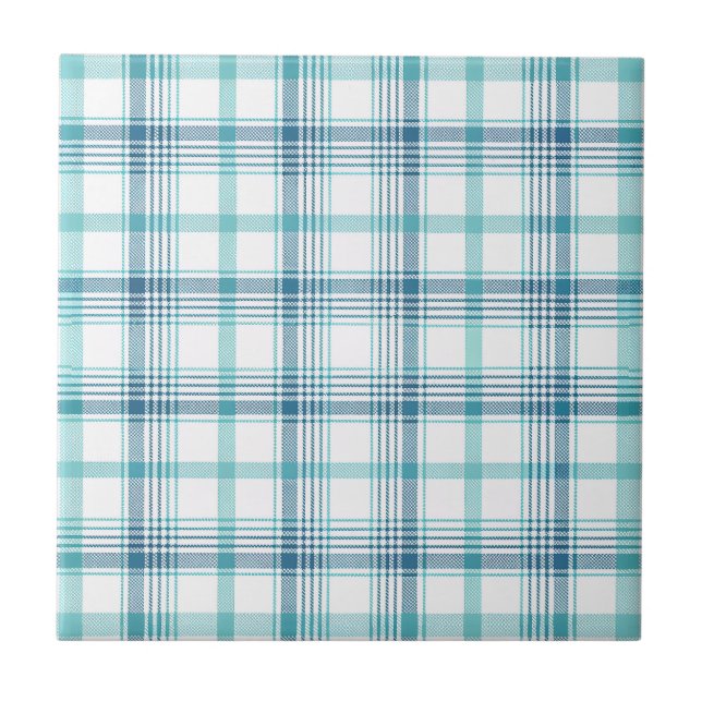 Tartan Plaid Ceramic Tile (Front)