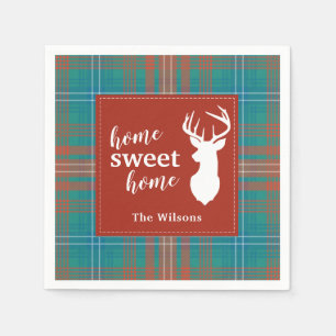 Tartan Plaid Christmas Clan Wilson Personalized Napkin
