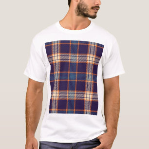 Tartan plaid, colorful navy texture. T-Shirt