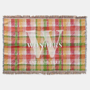 Tartan Plaid Custom outdoor party Event Theme Throw Blanket
