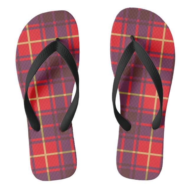 Tartan Plaid Flip Flops (Footbed)