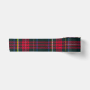 Tartan Plaid Green Red Satin Ribbon