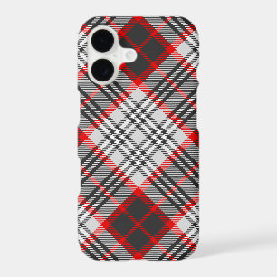 Tartan Plaid Gris Noir Rouge de la ville d'Édimbou
