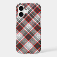 Tartan Plaid Gris Noir Rouge de la ville d'Édimbou