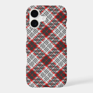Tartan Plaid Gris Noir Rouge de la ville d'Édimbou