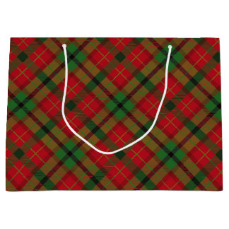 Tartan Plaid Holiday Festive Christmas Large Gift Bag