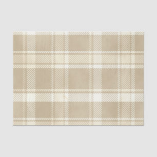 Tartan Plaid in Beige, Cream, and Pale Yellow Tissue Paper