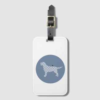 Tartan Plaid Labrador Retriever Luggage Tag