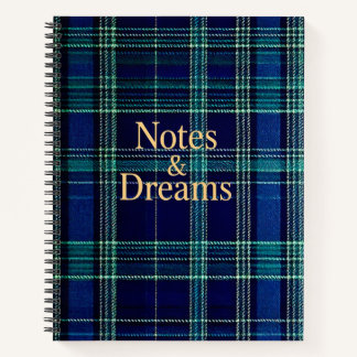 Tartan plaid notebook