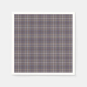 Tartan Plaid Pattern Brown, Blue & Beige No. 69 Napkin