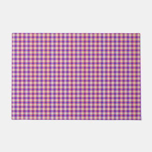 Tartan plaid pattern doormat