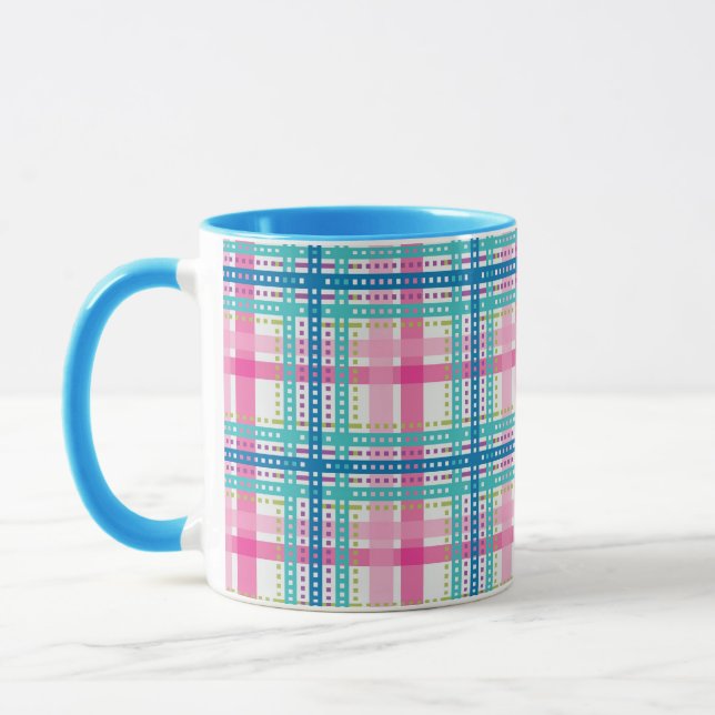 Tartan, plaid pattern mug (Left)