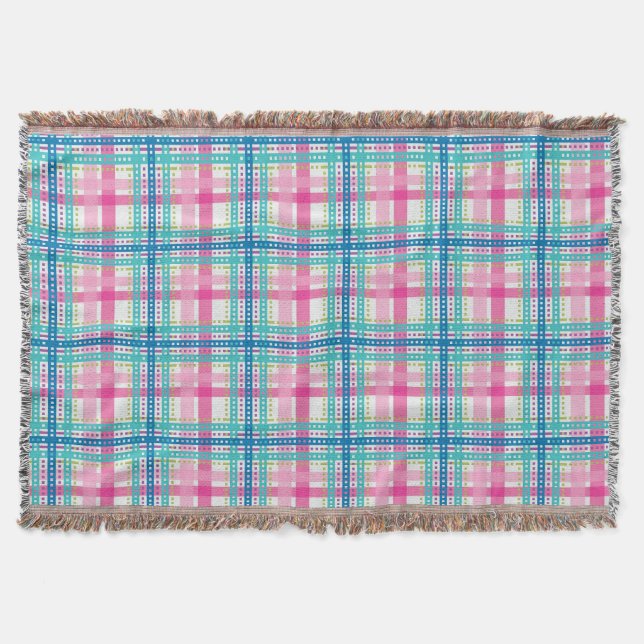 Tartan, plaid pattern throw blanket (Front)