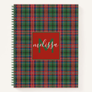 Tartan Plaid Personalized Monogram Clan MacCulloch Notebook