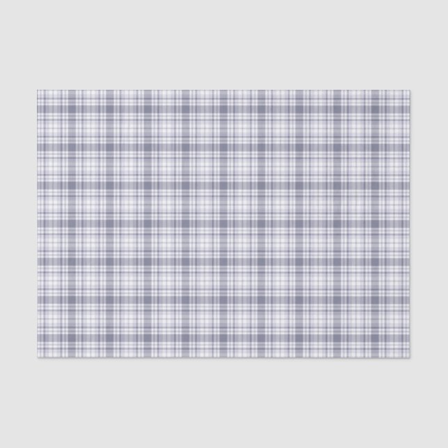 Tartan Plaid Purple & White No. 61 Tissue Paper (Front)