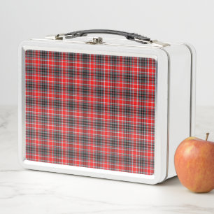 Tartan Plaid Red, Black & White No. 62 Metal Lunch Box