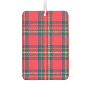 Tartan Plaid Red Classic Festive Christmas Holiday Air Freshener