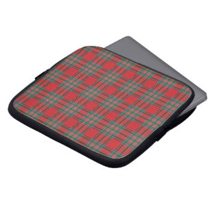 Tartan Plaid Red Green Rustic Laptop Sleeve